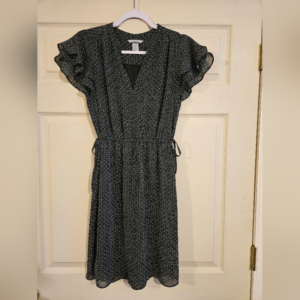 H&M Black with white polka dots dress Size 6